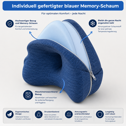 Memory Foam Leg Pillow for Side Sleeping and Travel