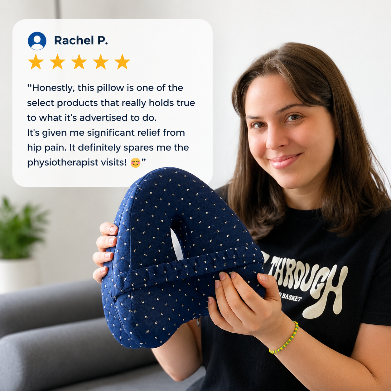 Memory Foam Leg Pillow for Side Sleeping and Travel